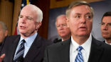 Image of John McCain and Lindsey Graham both took money from George Soros, and they are two of President Trump's biggest opponents. How many betrayals did Soros buy?