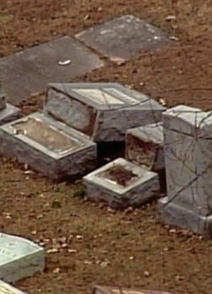 A Jewish cemetery was vandalized in University City, MO.