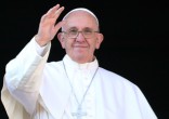 Image of Pope Francis says humility is the first step to unity.