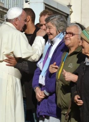 Pope Francis has always treated the homeless with respect.