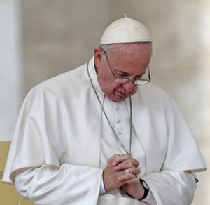 Pope Francis blames environmental problems on humanity's sins.