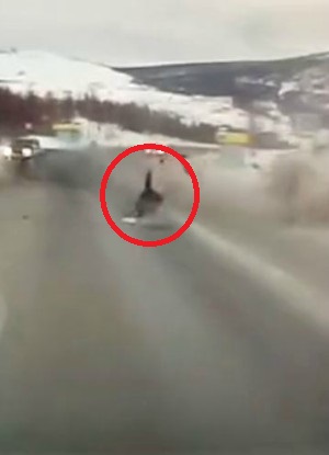 Pregnant woman thrown from ambulance in Russia.