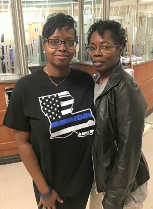 Hero Vickie Williams-Tillman (Right) saved Officer Billy Amie (Baton Rouge Police Department/Facebook).