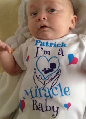 Baby Patrick is hailed a 'miracle baby.'