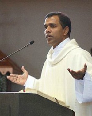 Fr. Tomy Mathew was stabbed in the neck just before delivering his Sunday Mass.