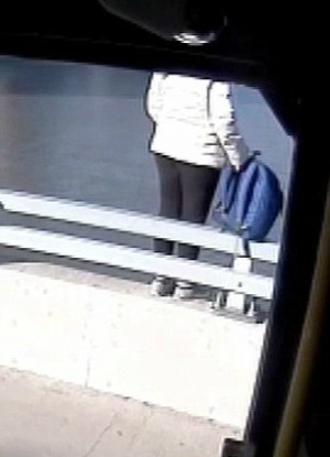 A bus driver brought his vehicle to a stop to talk a suicidal woman down from the side of a bridge.