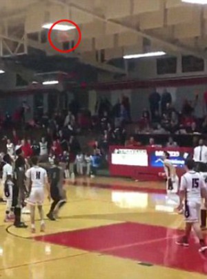 Clanton made the winning shot just as the buzzer sounded (Twitter/@Jsteele7777).