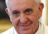 Image of Pope Francis says never to give up hope.