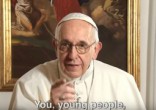 Image of Pope Francis offered a challenge to today's youth in his April prayer video.