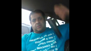 Muslims have a history of violence towards others, so a heavily armed Muslim man is naturally concerning at a gathering of Christians.