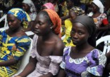 Image of Chibok schoool girls were released from Boko Haram.