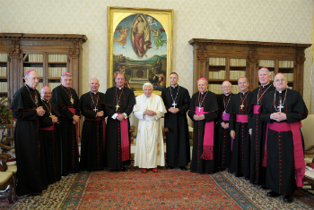 Bishops of the USCCB with Pope Benedict XVI.