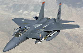 The F-15 is the primary interceptor in the U.S. arsenal and is armed with long-range, radar-guided missiles for shooting down other aircraft. It is a deadly opponent in all situations.