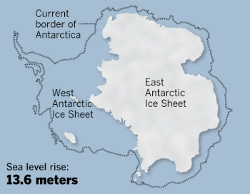 The worst case scenario shows sea level rise of more than 13 meters over the next five centuries. Every coastal city would be wiped out and the world will look radically different.