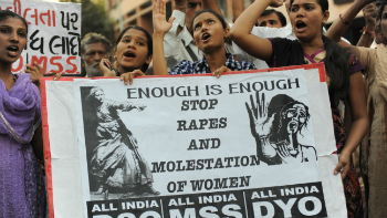 Thousands protested the infamous gang rape and murder of a woman and her companion in 2012.