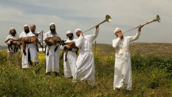 Kohanim preapre for the Passover sacrifice.