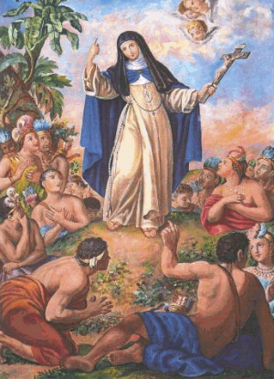 How did Sr. Maria de Agreda evangelize Native Americans from Spain? The answer is a miracle.