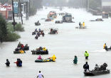 Image of At least 60 people were killed and more than 30,000 displaced from Hurricane Harvey.