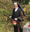 Image of Sister Margaret Ann performing labor with joy, an example to all of us. Photo: Miami-Dade PD