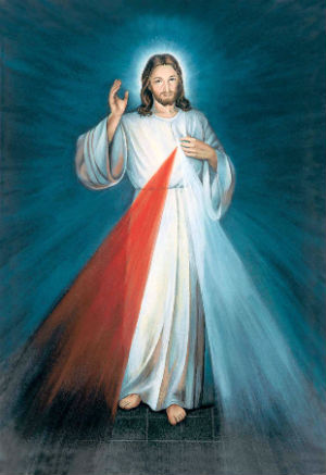 The Divine Mercy message is well-known: the iconic image of Christ, with rays of red and white pouring from his heart.