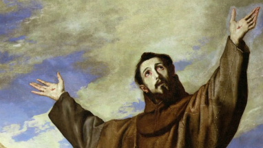 St. Francis allegedly sent a sack of bread to his starving friars in 1224.