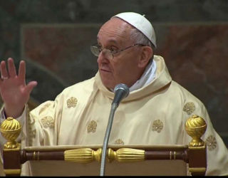 Pope Francis asked people to remain quiet and prayerful when coming to Mass.