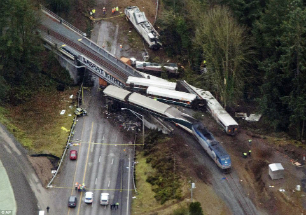The Amtrak train was traveling 49 MPH in excess of the speed limit when it hit a curve and derailed on a bridge over the Interstate 5 freeway.