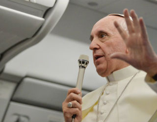 Pope Francis held an interview with journalists during his flight returning to Rome from Bangladesh.