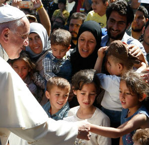 Don't let fear keep you from welcoming the stranger, Pope says.
