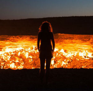 I wasn't expecting that we would be standing on the edge of hell.