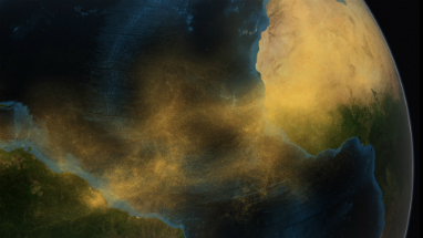 Saharan dust crosses the Atlantic to fertilize the Amazon. It can also blow as far north as the southern USA.