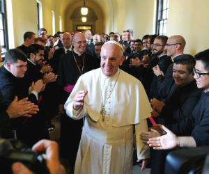 Pope Francis told priests and religious to fight their vices