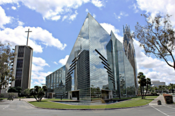 The Crystal Cathedral is now Christ Cathedral, following a $77M renovation.