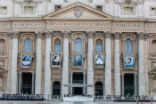 Image of Banners at St. Peters Square of the future saints