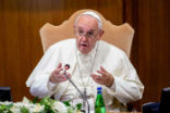 Image of Pope Francis speaks at the opening of the Amazon synod Oct. 7 2019