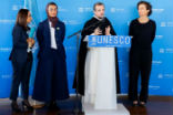 Image of Brother Nicolas Tixier speaks at the signing of an agreement between the UAE and UNESCO