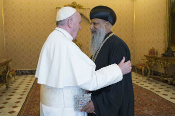 Pope Francis and Patriach Abune Mathias Ethiopian Orthodox