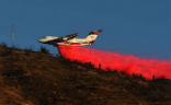 Image of Air tanker drops fire retardant