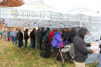Knights of Columbus coat distribution