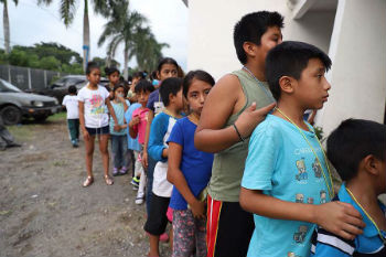 Scenes from shelters in Escuintla Guatemala after the Fuego volcano erupted