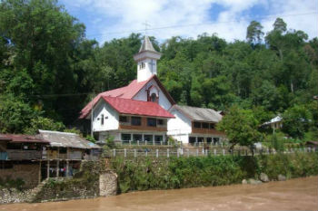 Image of Catholic church in Rantepao South Sulawesi Indonesia