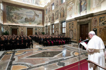 Image of Pope Francis meets Roman Rota formation course