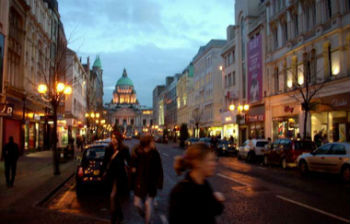 Image of Belfast Northern Ireland at night