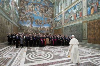 Image of Pope Francis meets with diplomatic corps 