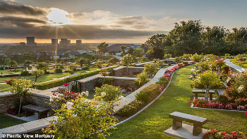 Image of Kobe and Gianna Bryant were laid to rest at Pacific View Memorial Park in Corona del Mar, California. 