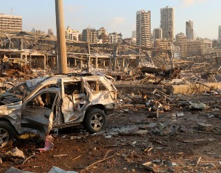 Image of Around 300,000 people are left temporarily homeless after explosion.