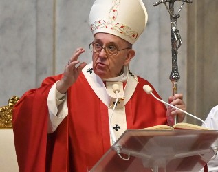 Image of Pope Francis said that Catholics need to live out Jesus' 