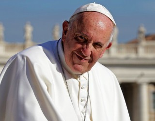 Image of Pope Francis called for the passage of civil union laws for same-sex couples.