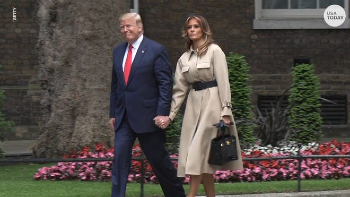 Image of President Trump and his wife, Melania were recently diagnosed with COVID. 
