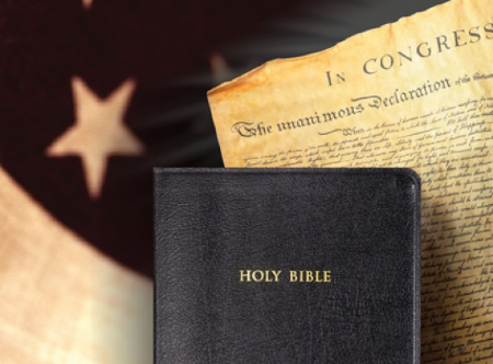 Image of The Constitution never once mentions God or the Bible. How can they be related? 